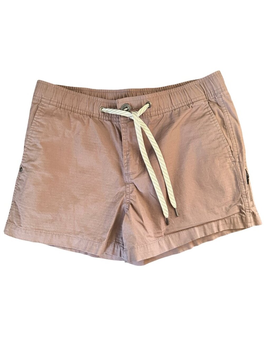 Vuori Ripstop Shorts Small Hazel Brown Organic Cotton Hiking Drawstring S